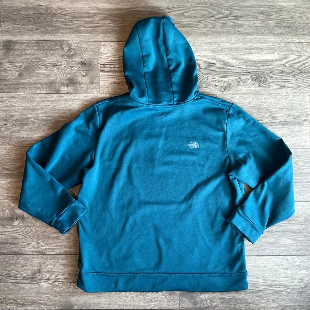 The North Face Men’s Hooded Sweatshirt Drawstring Kangaroo Pocket Teal Green XL